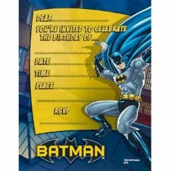 Balloon Agencies Batman Invitations 8pk