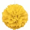 Metero Tissue Paper Puff Ball | Yellow | 40cm Puff Ball Hanging Decorations