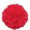Metero Tissue Paper Puff Ball | Red | 40cm Puff Ball Hanging Decorations