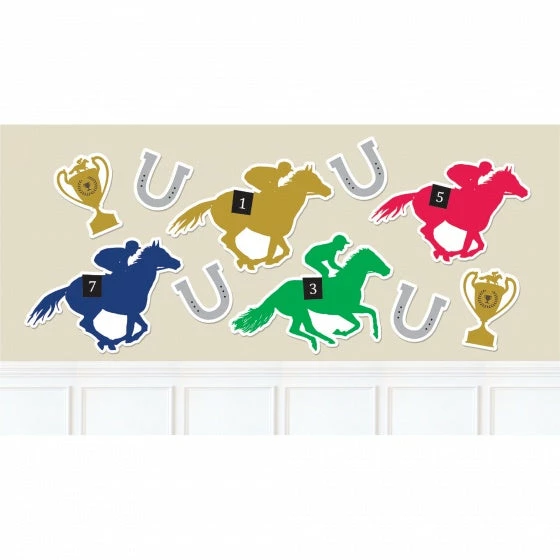Balloon Agencies Racing Horse & Trophy Cutouts - Horse Racing Theme Melbourne Cup