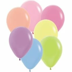 Not Specified Latex Balloons - 11" (28cm) Neon Balloons ~ Singles ~ Pack ~ Helium Filled ~ Flat