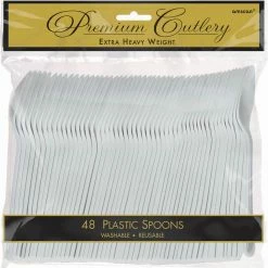 Balloon Agencies Silver Plastic Spoons 48pk