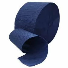Alpen Navy Streamers - Crepe Paper