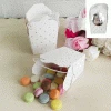 Not Specified Party Box White With Silver Dots - Noodle Box Pack 3 Loot Bags / Treat Boxes