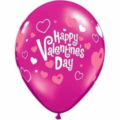 Not Specified Valentine's Day Print Balloon - Filled Or Flat Valentines Day