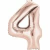 Balloon Agencies Letters & Numbers - Large Large Number 4 Balloon - Rose Gold
