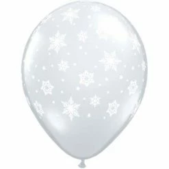 Not Specified Snowflakes Balloon Clear - Single Or Pack - Helium Filled Or Flat