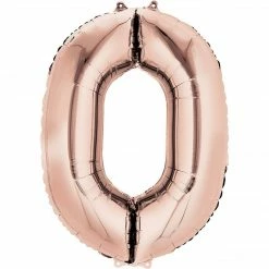 Balloon Agencies Large Number 0 Balloon - Rose Gold