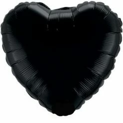 Not Specified Heart Shape Balloons Black Heart Balloon Foil