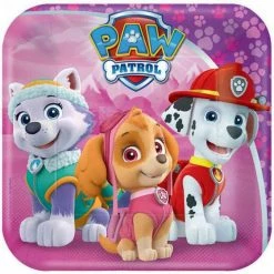 Balloon Agencies Paw Patrol Girl Paper Snack Plates 8pk