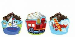 Not Specified Planes & Automobiles -SALE Planes & Trains Cupcake Wrappers 12pcs