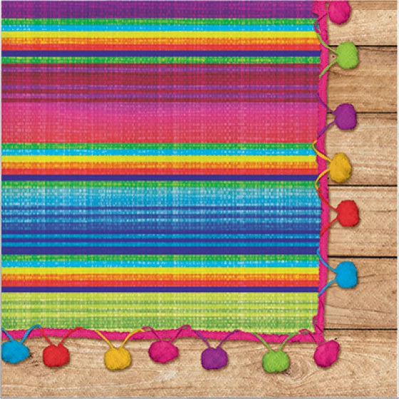 Balloon Agencies Napkins - Printed Fiesta Lunch Napkins Pk16