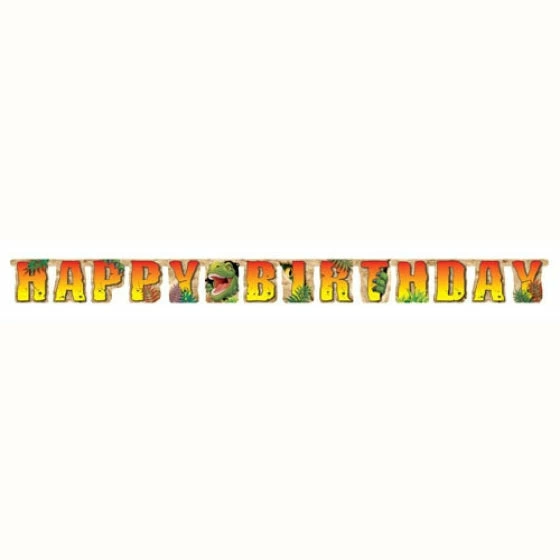Balloon Agencies Dinosaur Happy Birthday Banner