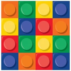 Balloon Agencies Lego/Block Lunch Napkins Pk16