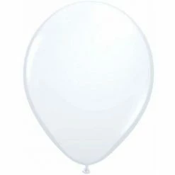 Party Planet White | 5" Balloons | Pack | Flat Latex Balloons - 5" (12cm)