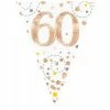 Alpen Birthday Banners & Bunting Rose Gold Sparkling Bunting | 60th Birthday