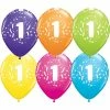 Not Specified 1st Birthday Balloons Assorted - Single Or Pack - Helium Filled - Flat Printed AGES