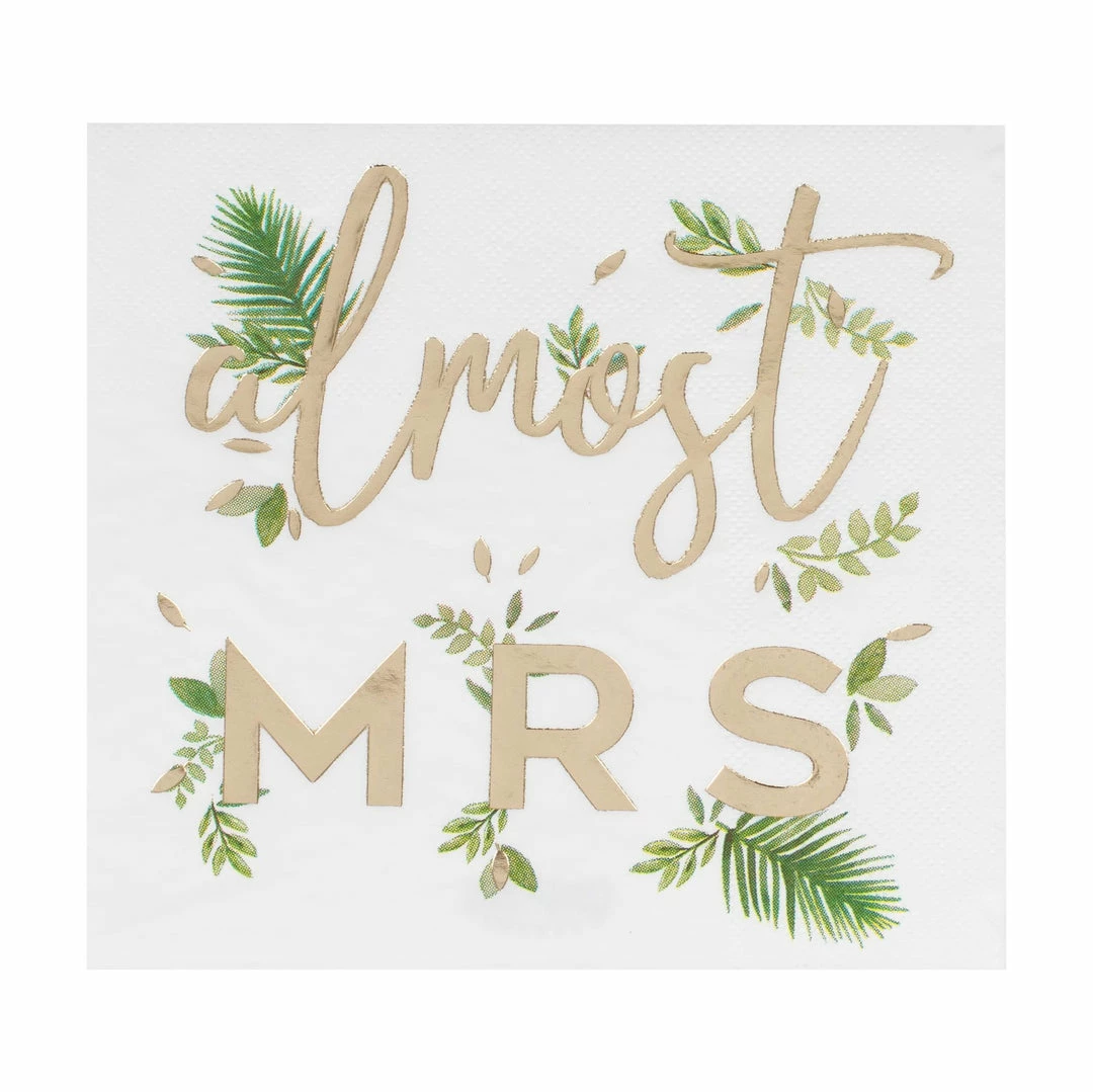 Balloon Agencies Almost Mrs Gold Foil Napkins