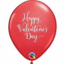 Not Specified Happy Valentine's Day Print Balloon - Filled Or Flat Valentines Day
