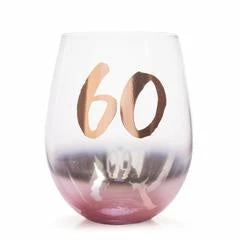 MDI 60th Rose Gold | Stemless Wine Gold