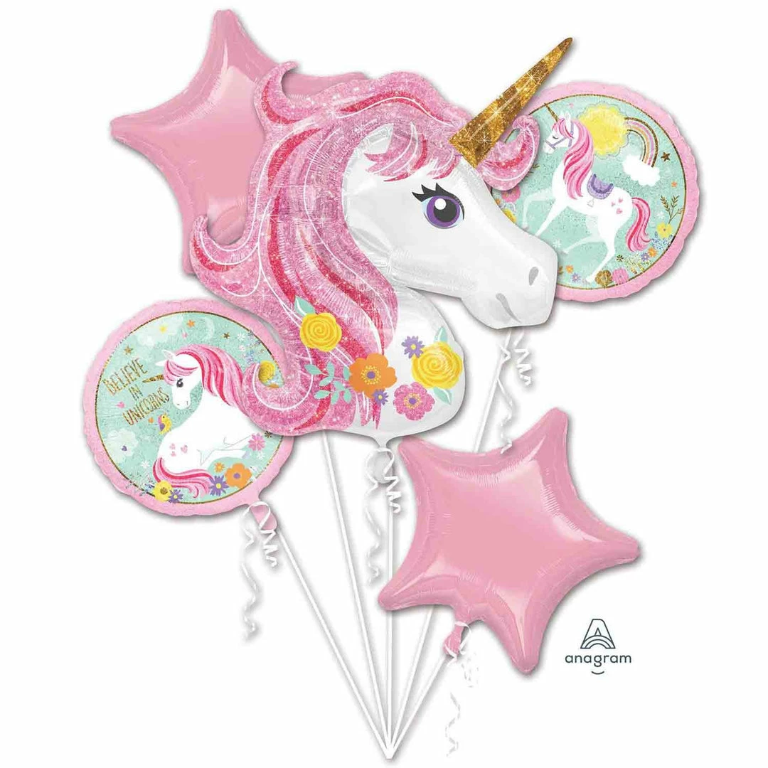 Balloon Agencies Pink Unicorn Bouquet Balloon Bouquets Foil Sets