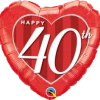 Not Specified Happy 40th Foil Balloon Send Balloons
