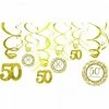 Balloon Agencies 50th Anniversary Hanging Decorations Gold