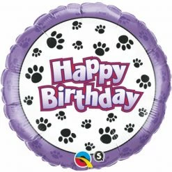 Not Specified Paw Print Happy Birthday Balloon / Bouquet