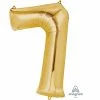 Balloon Agencies Large Number 7 Balloon - Gold 86cm Letters & Numbers - Large