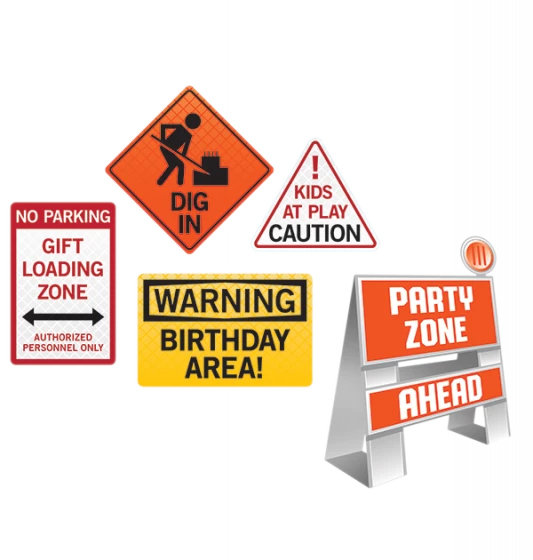 Balloon Agencies Construction Cutout | Construction Cardboard Signs