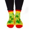 MDI Weed Print Socks - "HIGH LIFE" On The Bottom Novelty Socks
