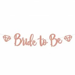 Pecka Products Rose Gold Bride To Be Diamond Banner