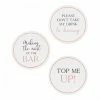 Balloon Agencies Ginger Ray Copper Foiled Slogan Drink Coasters