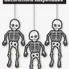 Metero Skeleton Hanging Decoration Pk3