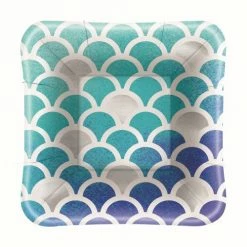 Not Specified Fish Scale Print Paper Mini Plates