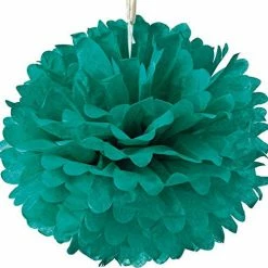 Metero Tissue Paper Puff Ball | Teal | 40cm Puff Ball Hanging Decorations
