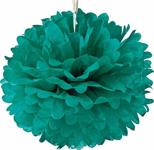Metero Tissue Paper Puff Ball | Teal | 40cm Puff Ball Hanging Decorations