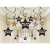 Balloon Agencies Graduation Swirl Hanging Decorations 30pk