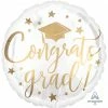 Party Planet Congrats Grad Balloon Gold & White