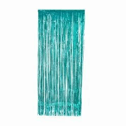 Five Star Door Curtain Metallic Turquoise Door Curtains/Back Drop