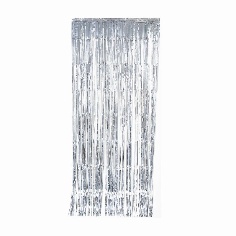 Five Star Door Curtain Metallic Silver
