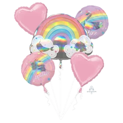 Balloon Agencies Magical Rainbow Balloon Bouquet Balloon Bouquets Foil Sets