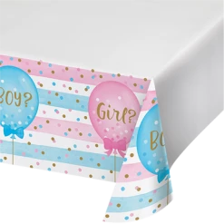 Balloon Agencies Gender Reveal - Boy Or Girl Table Cover Baby Gender Reveal