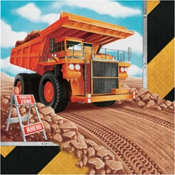 Balloon Agencies Construction Tip Truck Napkins Pk16