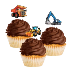 Balloon Agencies Construction Truck Cupcake Toppers 12pc