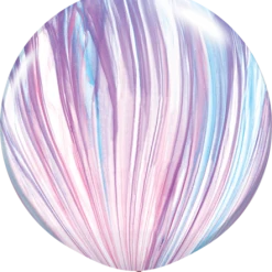 Not Specified Latex Balloons - 35" (90cm) Round Pink Purple & Blue Marble Balloon 90cm