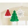 Balloon Agencies Christmas Tree, Hat & Snowflake Hanging Decorations