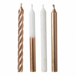 Balloon Agencies Rose Gold Metallic Candles 12pk