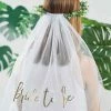 Balloon Agencies Gold Foiled Bride To Be Veil With Botanical Crown Ginger Ray