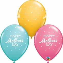 Not Specified Mother's Day With Hearts Assorted Balloon - Single Or Packs - Helium Filled Or Flat Mothers Day